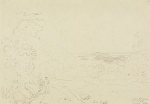 Swainstone közelében, Wight-szigeten, 1829. augusztus alkotó: Capt. Thomas Hastings
