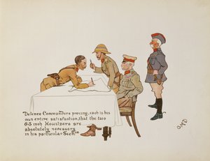 A védelmi parancsnokok bebizonyították, hogy a két 6,3 hüvelykes Howlitzerre feltétlenül szükség van az ő szakaszában, a The Leaguer of Ladysmith, 1900-ból