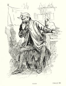 Dickens karakter: Fagin (litho) alkotó: Captain Edward Henry Handley Read