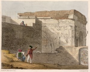 Diadalív, Tripoli, 4. tábla az "Utazások elbeszélése Észak-Afrikában" című könyvből, metszet: George Harley (1791-1871) 1821.
