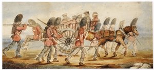 A sebesülteket az Inkermann mezejéről szállítják (wc) alkotó: Captain Hedley Vicars