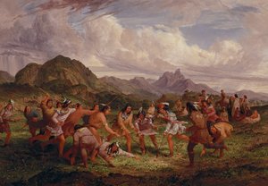 Labdajáték a sziú indiánok között, 1851