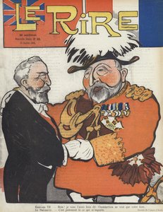 Loubet francia elnök és VII. Edward király. Illusztráció Le Rire