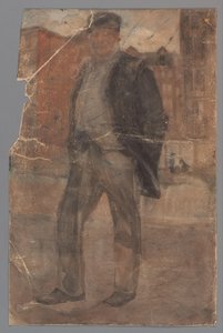 Álló férfi merev sapkával alkotó: Carel Adolph Lion Cachet