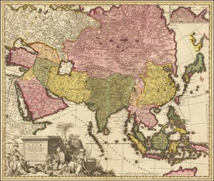 Ázsia 1695-ös térképe Carolus Allardtól