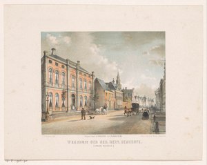 Kilátás a groningeni zöld árvaházra Hollandia árvaháza. fordulat. Önkormányzat (Zöld Árvaház) (cím az objektumon) alkotó: Carel Christiaan Antony Last