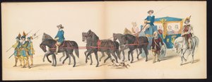 A leideni hallgatók maszkabálja, 1850 (8. tábla) Frederik Hendrik intogtja a Hertogenbosch-ban 1629-ben: H.H. jelmezes ábrázolása. az 1850-es év Leydsche Hoogeschool den XI Junij diákjai (a sorozat címe a tárgyon) alkotó: Carel Christiaan Antony Last