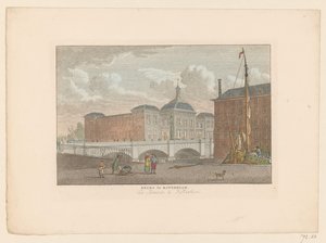 Kilátás a rotterdami tőzsdére Rotterdami tőzsde / La Bourse à Rotterdam (cím a tárgyon) alkotó: Carel Frederik Bendorp (I)