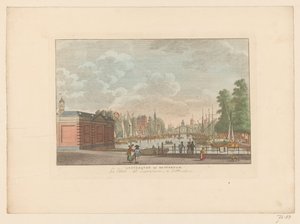 Kilátás a Leuvehavenre Rotterdamban Leuvehaven in Rotterdam / La canal dit Leuvehaven a Rotterdam (cím az objektumon) alkotó: Carel Frederik Bendorp (I)