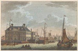 Kilátás a New City Innre, 1790 körül Nieuwe Stads-Herberg Amszterdamban / Vue de L