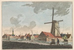 Nieuwendam, 1790 körül Nieuwendam. Westen, a Meerdijkből látható (cím az objektumon)