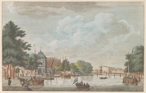 Spaarne Haarlemben, 1790 körül Het Binnen Spaarne Haarlemben / Riviere-ben ez a tartalék belső tér à Haarlem (cím a tárgyon)