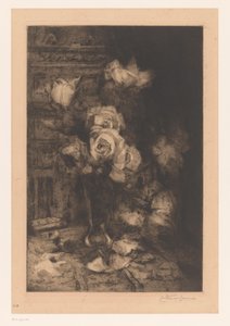 Váza rózsákkal az asztalon Fleurs (eredeti cím)