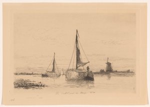 Le Vecht près de Weesp (eredeti cím a tárgyon) La Hollande (eredeti sorozatcím) alkotó: Carel Nicolaas Storm van 