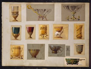 Tervek választéka, Carl Faberge háza (ceruza és akvarell papíron)