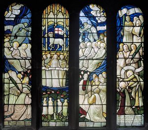 Grappenhall, St Wilfrids, Shrigley és Hunt (1873-1982), Carl Almquist, The Worship Of The Lamb, 1886