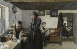 Az orvos hív, 1900 körül (olaj, vászon) alkotó: Carl Aspelin
