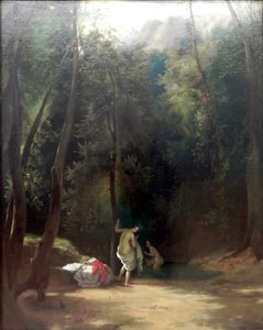 Carl Blechen Fürdőző lányok a parkban alkotó: Carl Blechen
