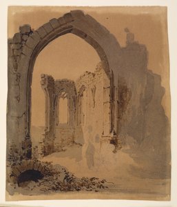 Gótikus templomrom két nővel alkotó: Carl Blechen