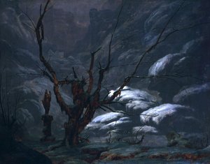 Hegyi kanyon télen alkotó: Carl Blechen