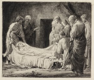 Krisztus temetése alkotó: Carl Bloch