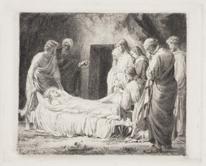 Krisztus temetése alkotó: Carl Bloch
