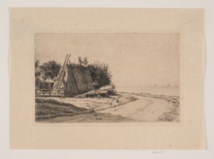 A táj a szénakazallal alkotó: Carl Bloch