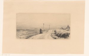 Országúti sétáló hölgy és gyermek alkotó: Carl Bloch