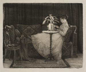 Olvasó hölgy alkotó: Carl Bloch