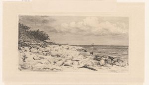 Kavicsos strand, a tenger mellett alkotó: Carl Bloch