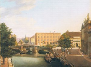 Királyi Építőipari Iskola a berlini Schlossbrückével alkotó: Carl Daniel Freydanck