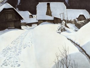 Parasztház télen alkotó: Carl Ederer