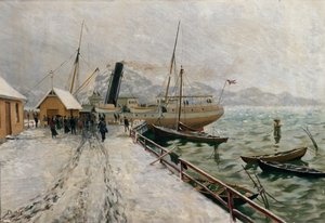 D/S Kiválóság a Fredriksvern-i mólónál