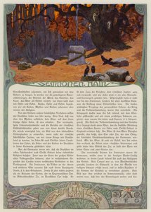 A Semnónok béklyóinak ligete (színes litó) alkotó: Carl Emil Doepler