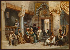 Arab figurák egy kávéházban, 1870