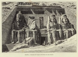 Egyiptom - Abu Simbel földalatti templomának homlokzata