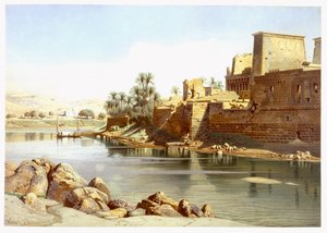 Ízisz temploma Philae-ban, 1870