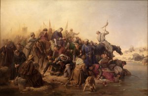 A keresztesek a sivatagban alkotó: Carl Friedrich Lessing