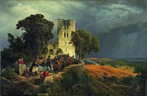 Egy templomudvar ostromvédelme a harmincéves háború alatt, 1848