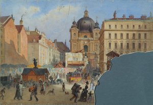 A bécsi Peterskirche a Graben felől nézve