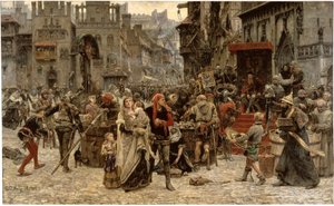 Svédül: Valdemar Atterdag 1361-ben váltságdíjat követel Visbyben.
 Valdemar Atterdag váltságdíjat követel Visbyért, 1361-ben.