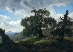 Tölgyfák a tenger mellett. 1835