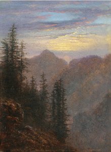 Hegyi táj alkonyatkor alkotó: Carl Gustav Carus