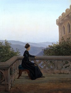 Nő az erkélyen, 1824