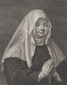 Egy imádkozó apáca portréja, kb. 1771. alkotó: Carl Guttenberg