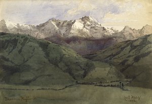 Bajor-felföld, 1852 (wc papíron) alkotó: Carl Haag