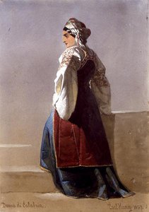 „Donna di Calabria”, egy olasz lány portréja alkotó: Carl Haag
