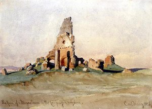 Egy mauzóleum romja a római vidéken alkotó: Carl Haag