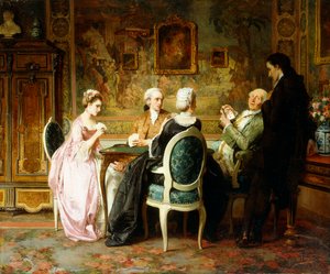A kártyajáték, alkotó: Carl Heinrich Hoff