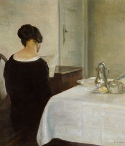 A levél (olaj, vászon) alkotó: Carl Holsoe